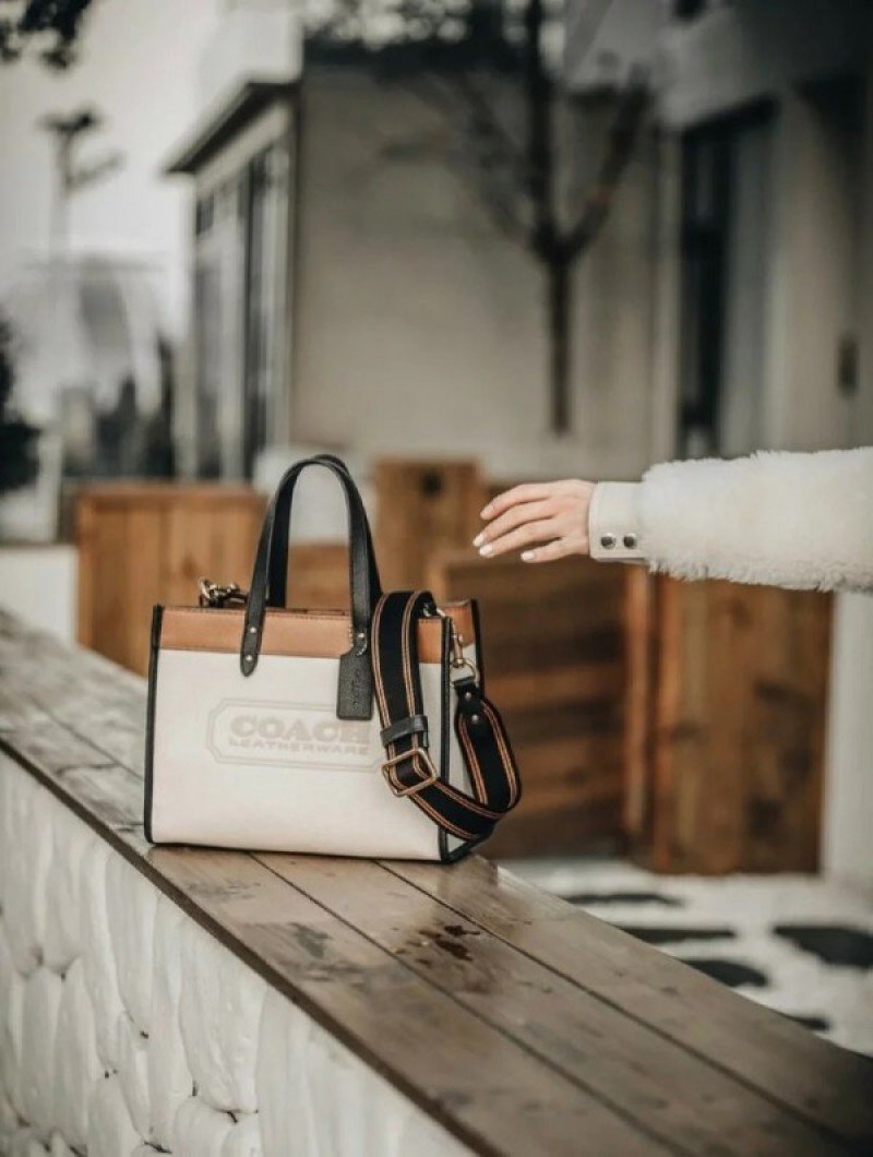 Coach Field Tote Bag ( White )