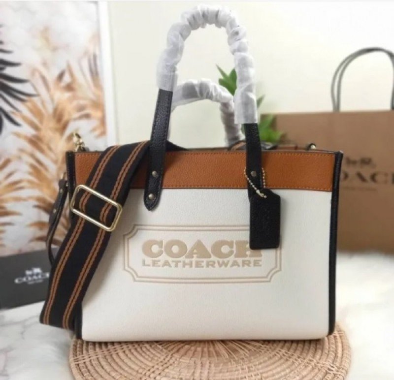 Coach Field Tote Bag ( White )