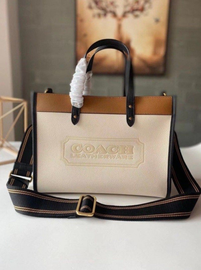 Coach Field Tote Bag ( White )