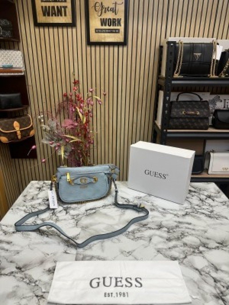 Guess Izzy Peone Crossbody Bag ( Blue )