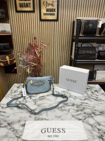 Guess Izzy Peone Crossbody Bag ( Blue )