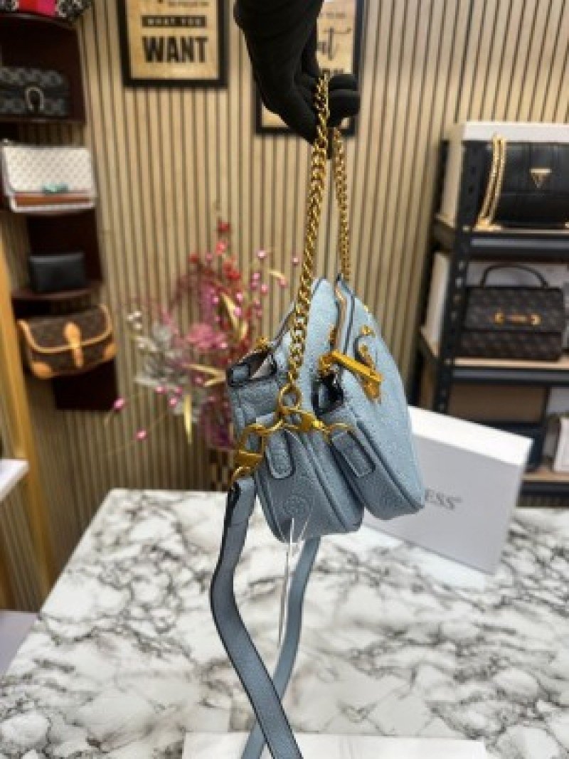 Guess Izzy Peone Crossbody Bag ( Blue )