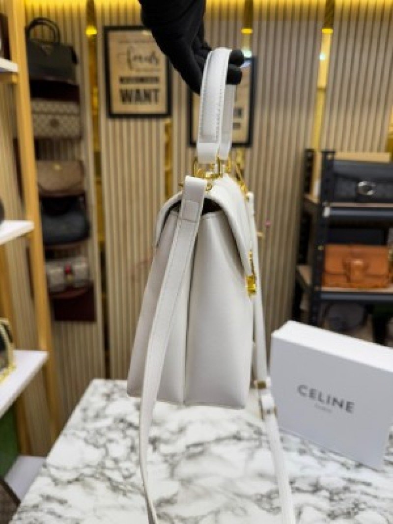 Celine Triomphe Classic Bag ( White )