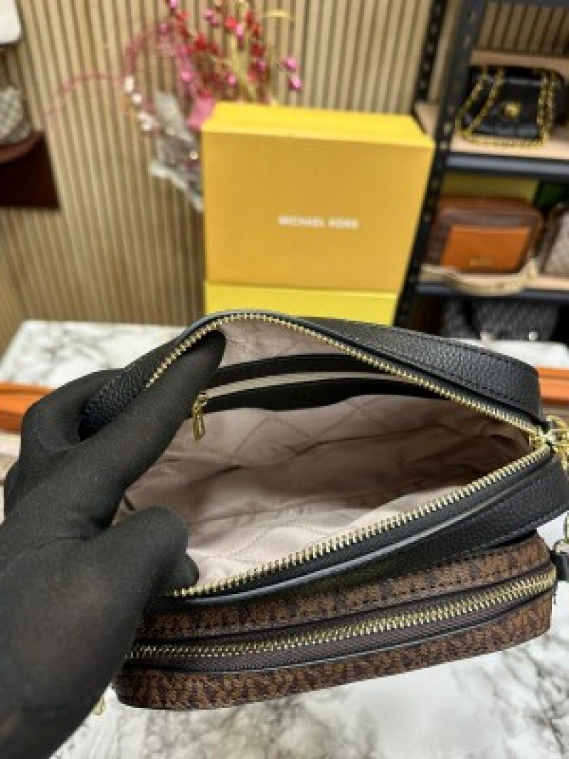 Michael Kors Jet Set Dual Shoulder Bag ( Biege Brown )