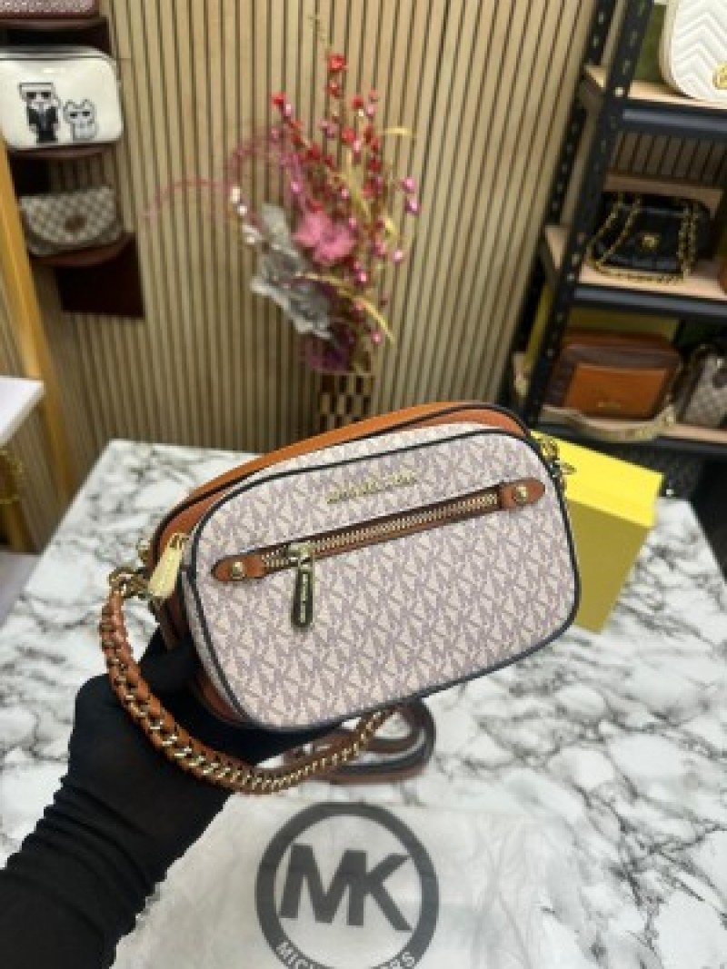Michael Kors Jet Set Dual Shoulder Bag ( Biege Brown )
