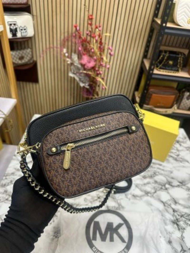 Michael Kors Jet Set Dual Shoulder Bag ( Black Coffee )