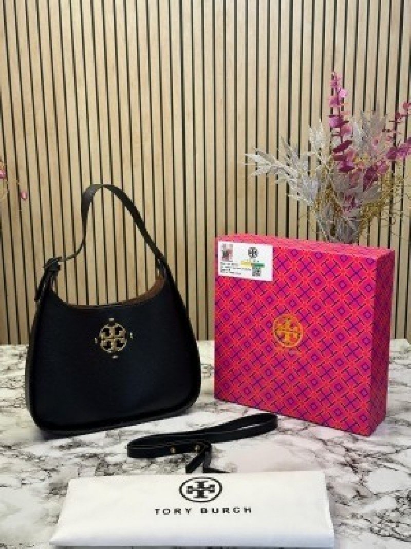 Tory Burch Womens Miller Small Classic Shoulder Handbag ( Black )