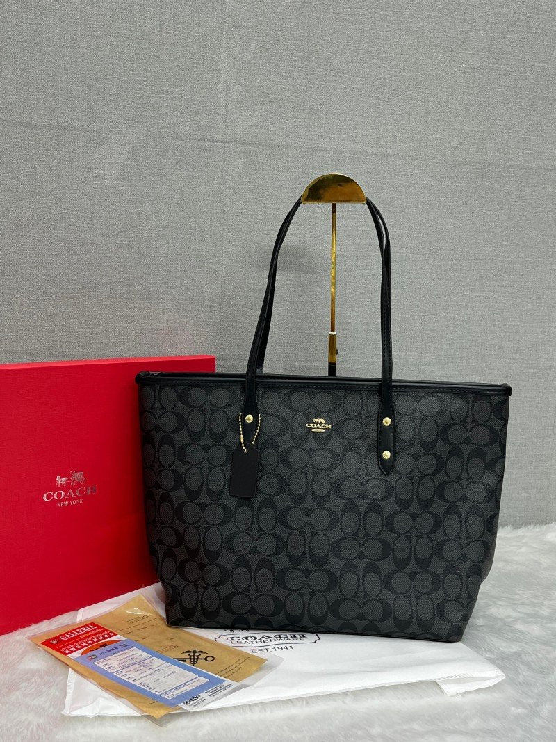 Coach Mono City Tote ( Black )