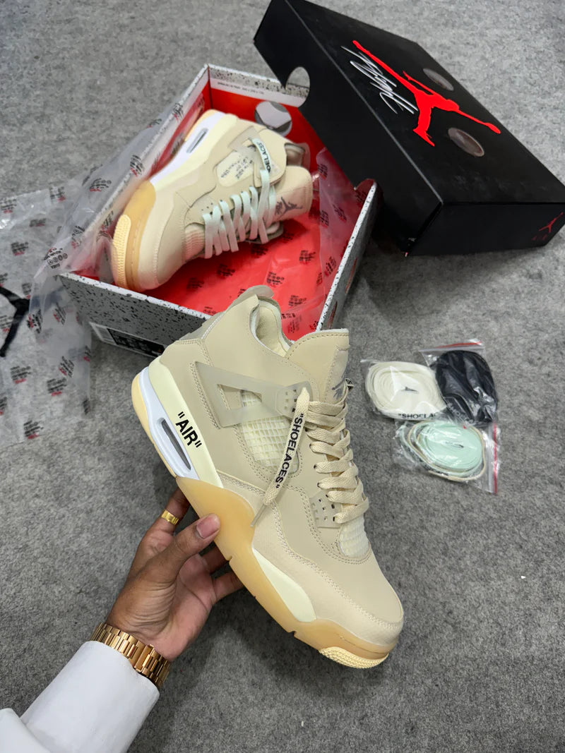 Retro 4 X Off-White 'Sail'