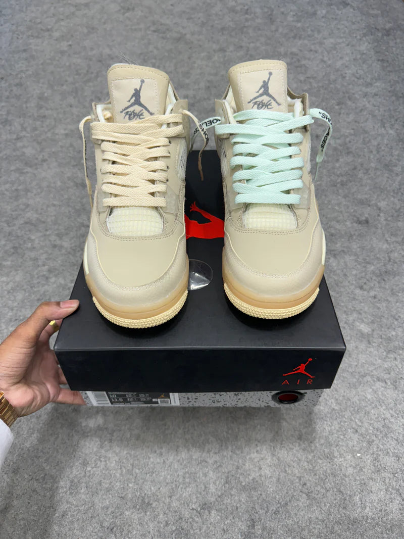 Retro 4 X Off-White 'Sail'