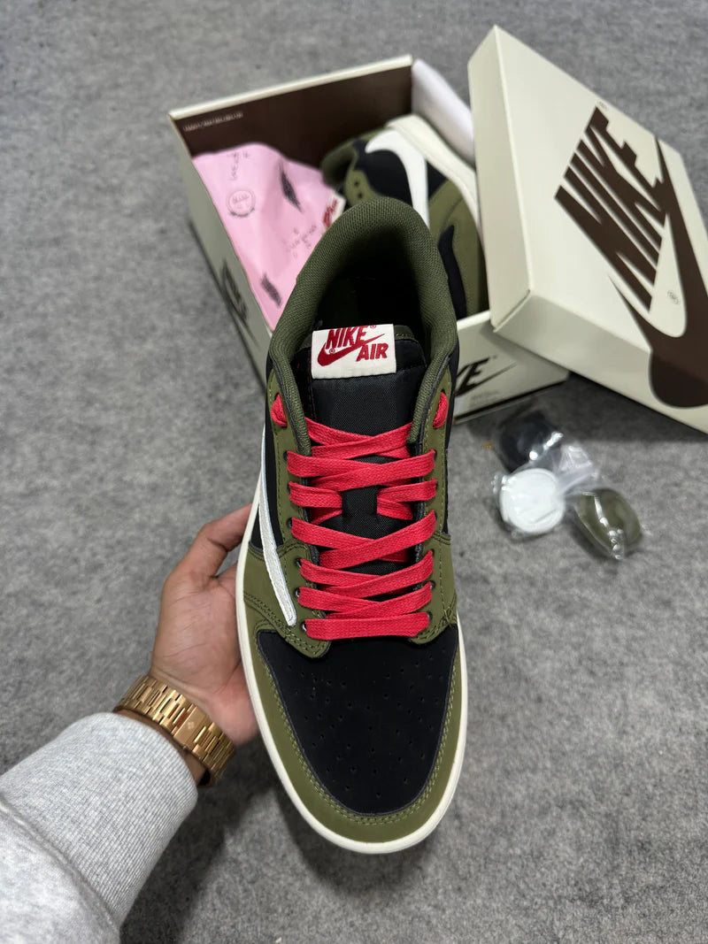 AJ 1 Low X Travis Scott 'Black Olive'