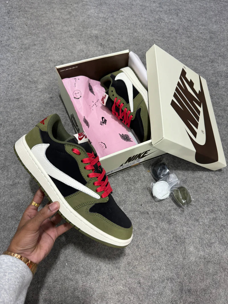 AJ 1 Low X Travis Scott 'Black Olive'
