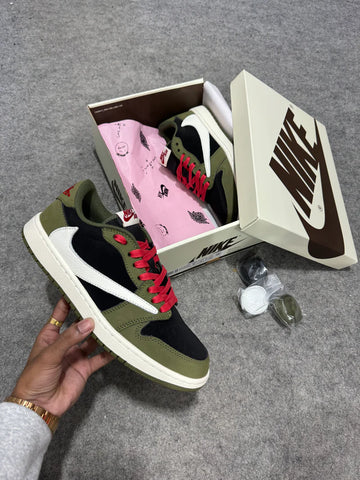 AJ 1 Low X Travis Scott 'Black Olive'