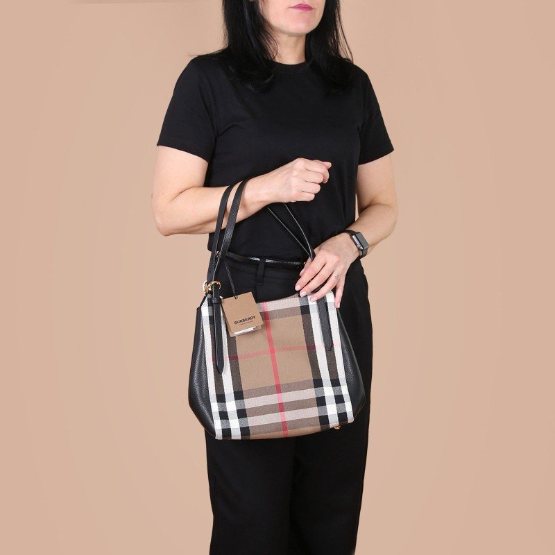 Buberry Canterbury Black Monogram Tote