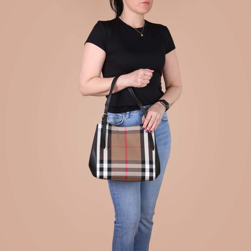 Buberry Canterbury Black Monogram Tote