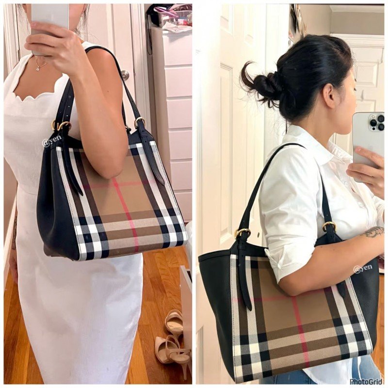 Buberry Canterbury Black Monogram Tote