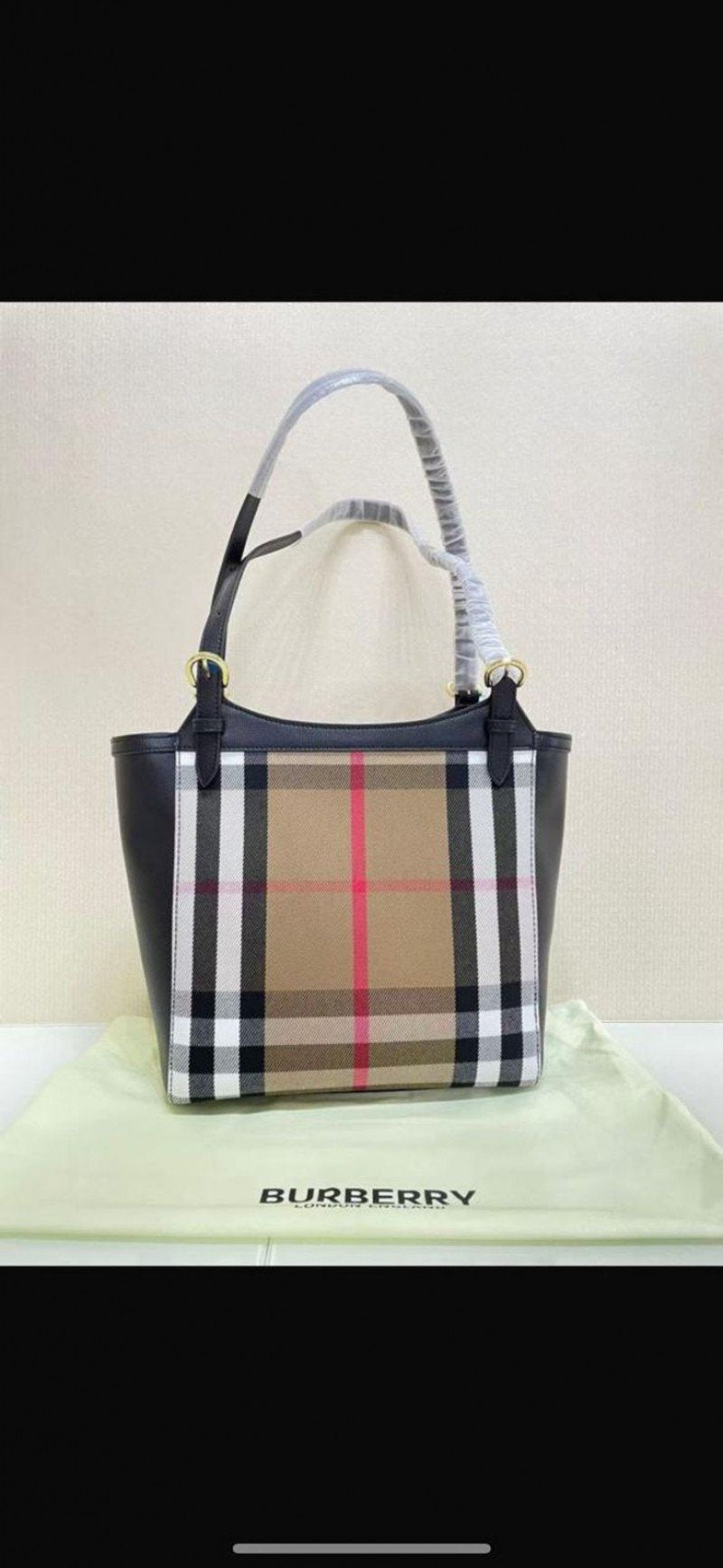 Buberry Canterbury Black Monogram Tote