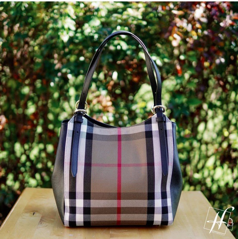 Buberry Canterbury Black Monogram Tote