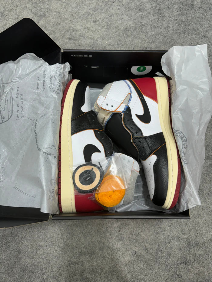 AJ 1 High 'Union Black Toe' (Top Batch & Acessories)