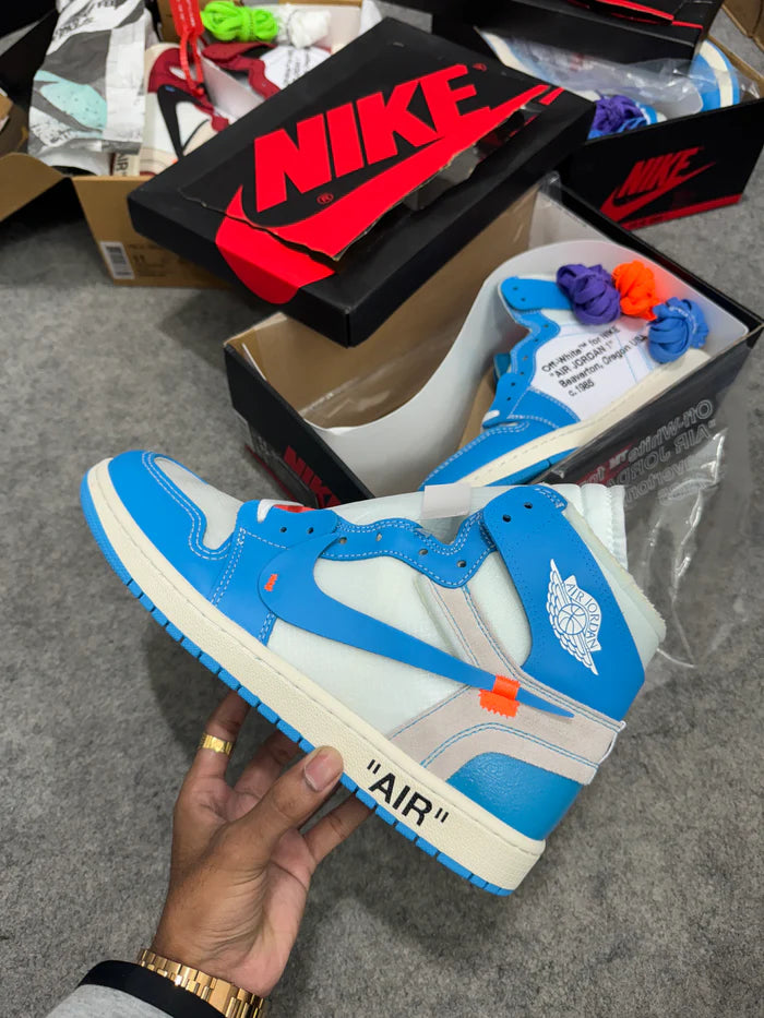 AJ 1 High 'Off-White University Blue' (Top Batch & All Acessories)