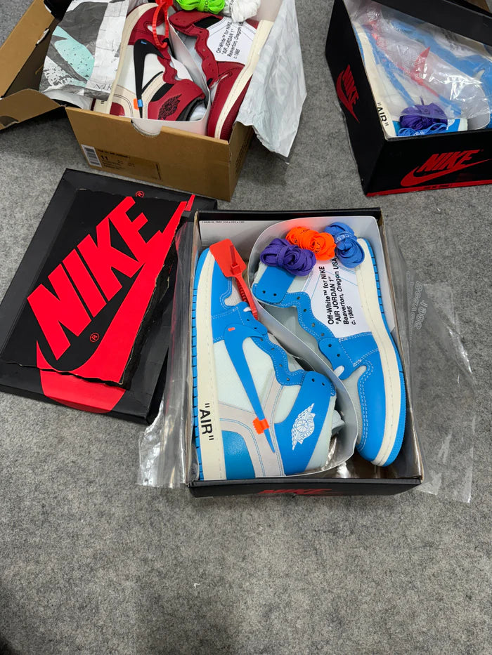 AJ 1 High 'Off-White University Blue' (Top Batch & All Acessories)