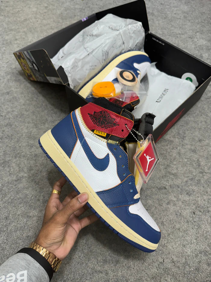 AJ 1 High 'Union Los Angeles Blue Toe' (Top Batch & Acessories)