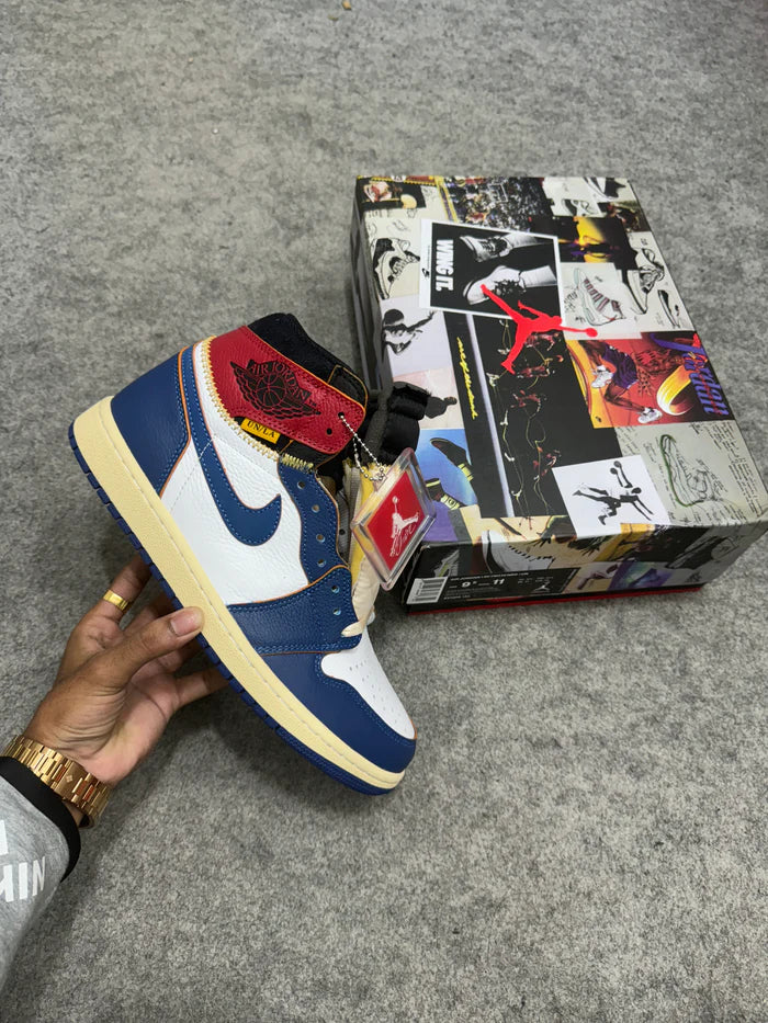 AJ 1 High 'Union Los Angeles Blue Toe' (Top Batch & Acessories)